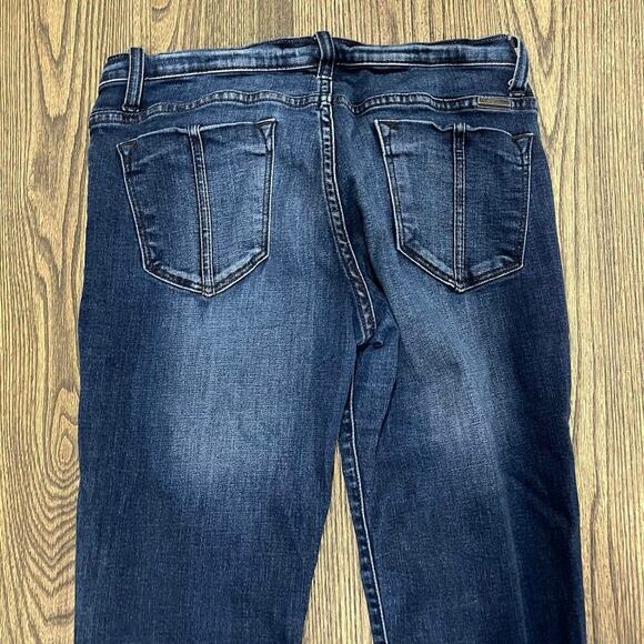 Kancan High Rise Ankle Skinny Jeans Denim Distressed Medium Wash Blue Size 28 - Picture 11 of 12